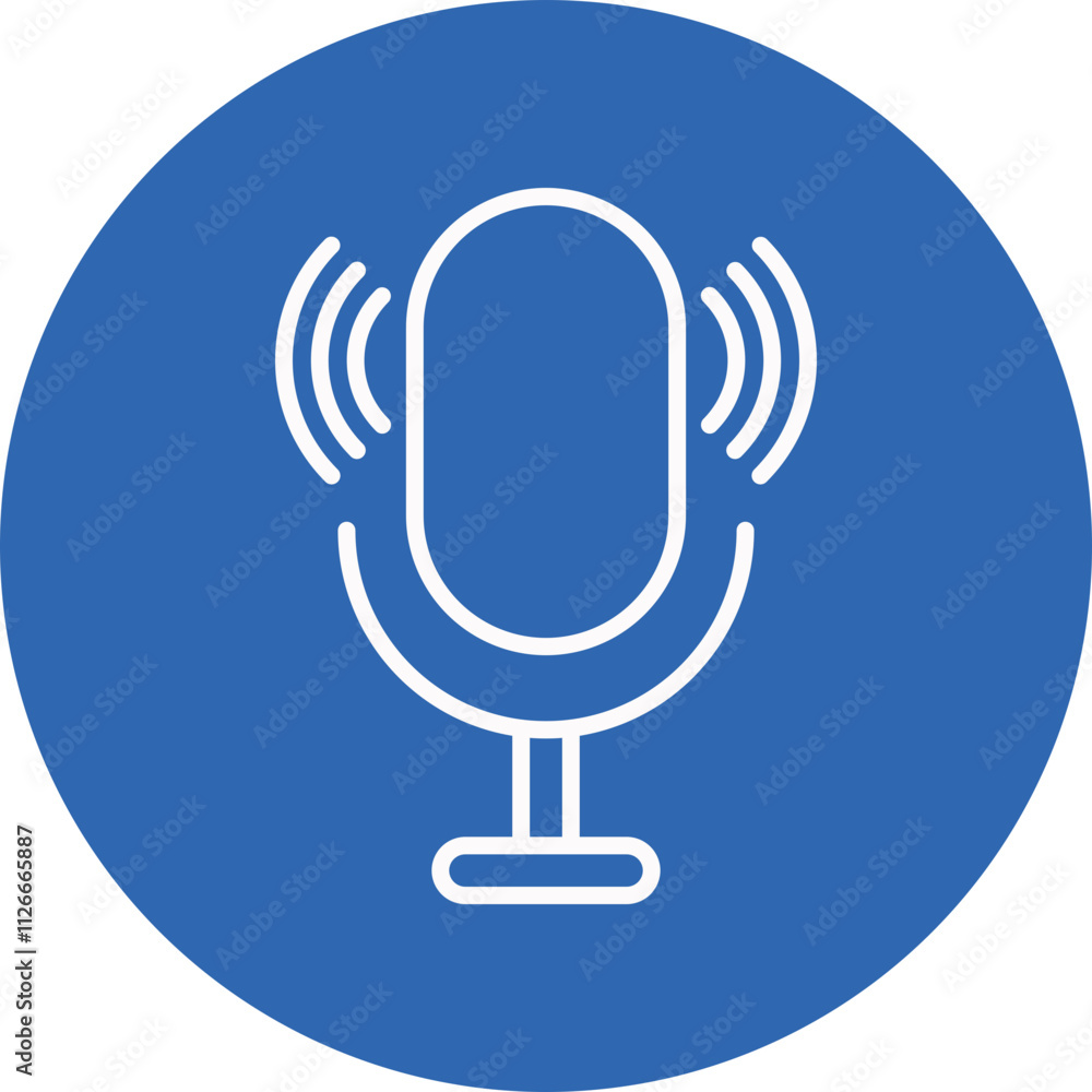 Voice Assistant line circle icon Voice Assistant line circle icon