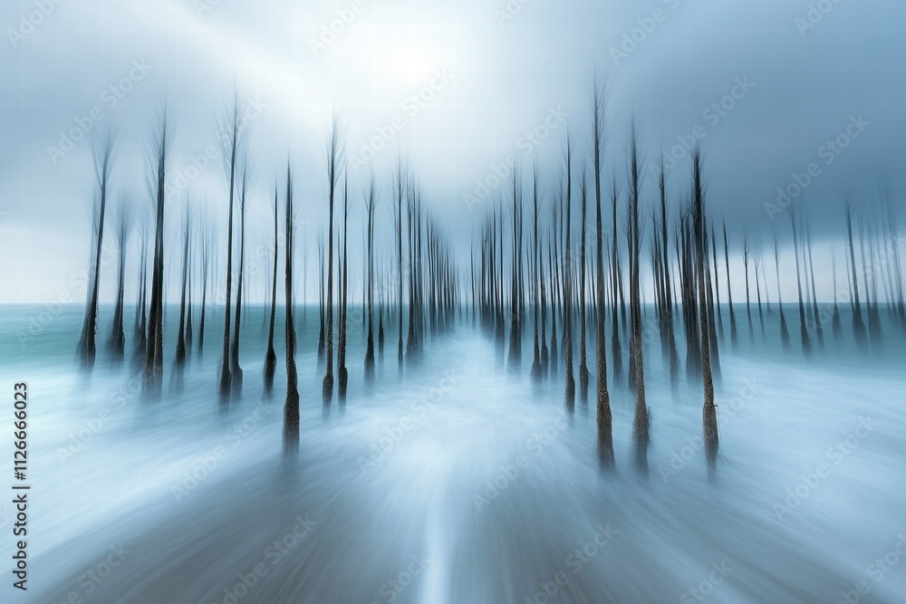 Ethereal Seascape Trees in the Mist Ethereal Seascape Trees in the Mist