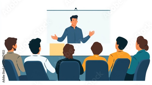 business presentation with audience engagement