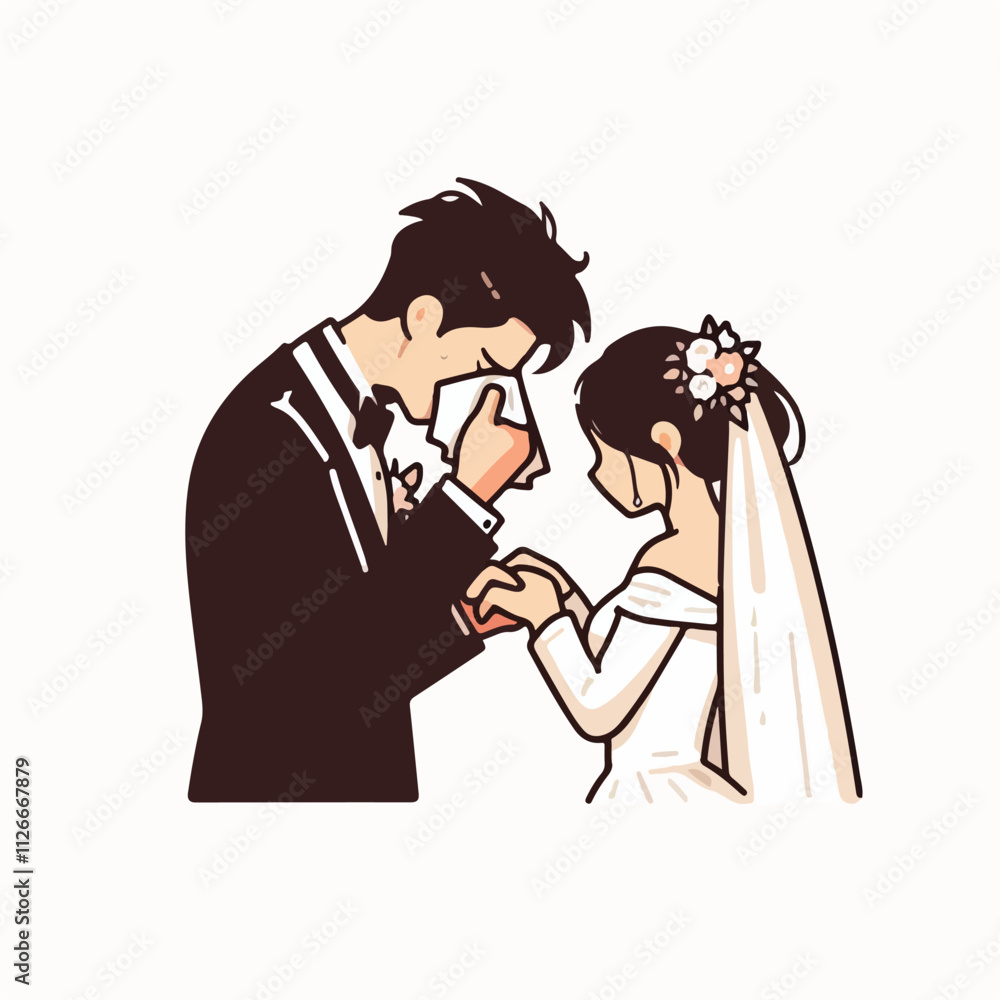 Vector of The Beginning of a Beautiful Wedding Journey Filled with Love Celebration and Blessings Vector of The Beginning of a Beautiful Wedding Journey Filled with Love Celebration and Blessings