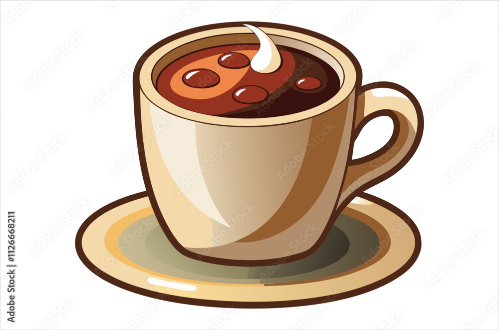 Obraz premium cup of coffee vector, icon vector illustration, cup of coffee silhouette of a cup of coffee isolated on a white background, eps, png, svg, vector,