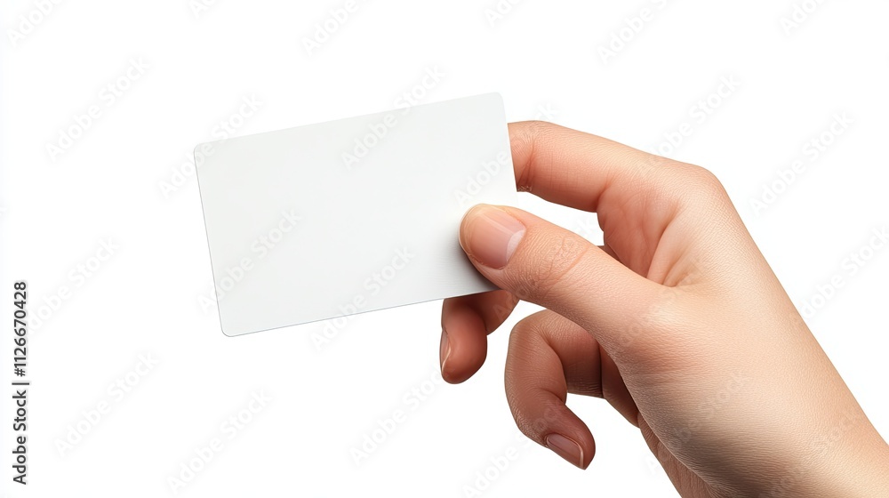 Hand Holding Blank Business Card Hand Holding Blank Business Card