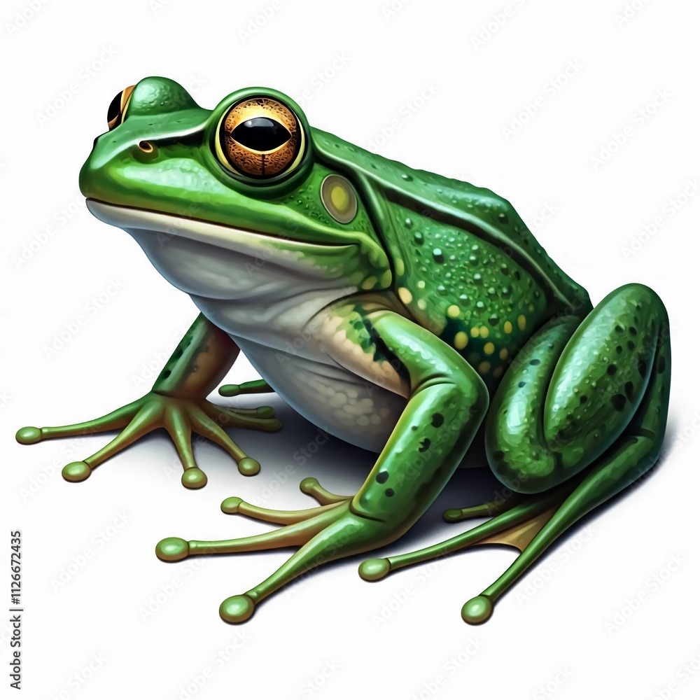 Obraz premium Frog and lisord real image white background