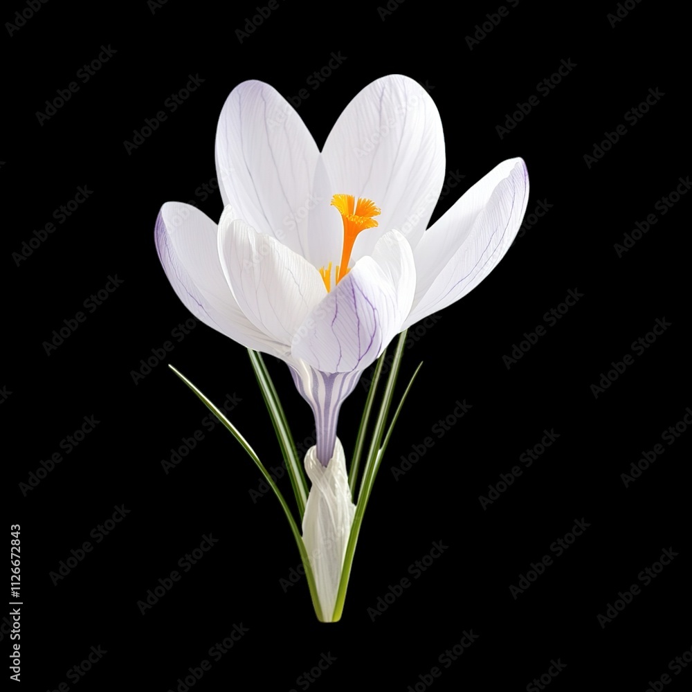 Naklejka premium white crocus flower