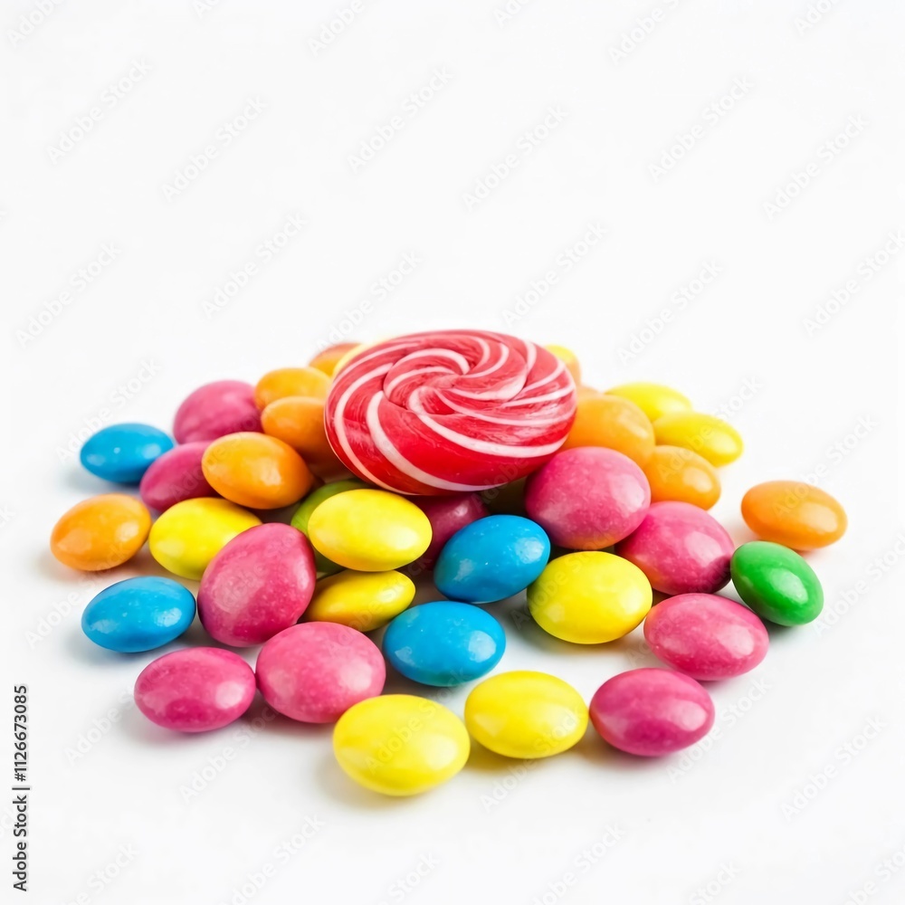 Candy and sweets real image white background. Candy and sweets real image white background.