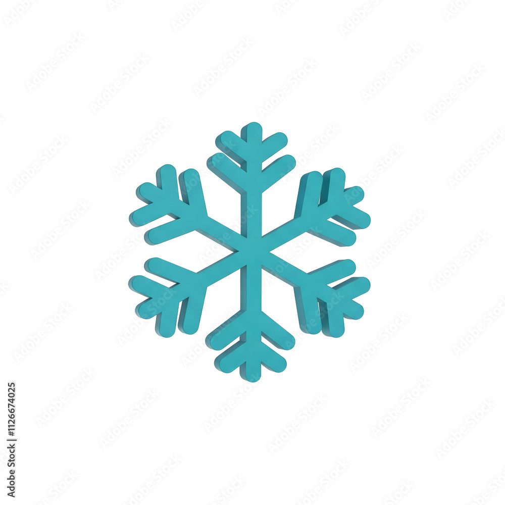 Snowflake Icon - Symmetrical Six-Pointed Snowflake Symbol Snowflake Icon - Symmetrical Six-Pointed Snowflake Symbol