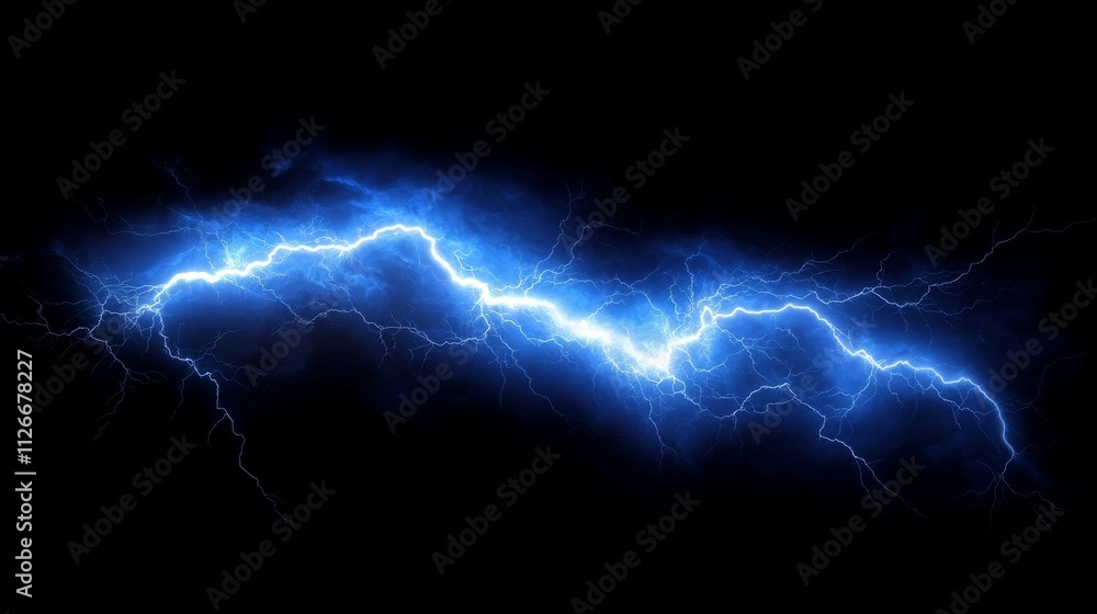 Lightning flash on black background Lightning flash on black background