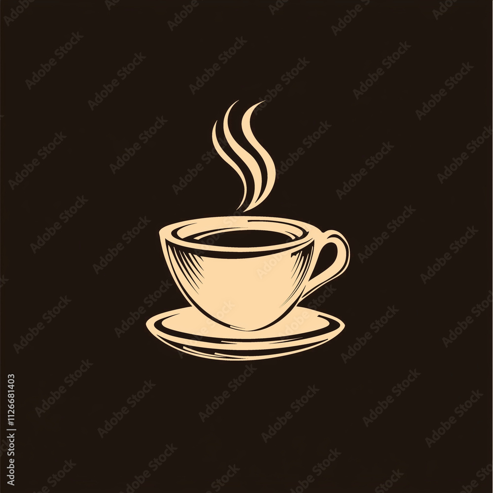 Illustration vector logo coffee Illustration vector logo coffee