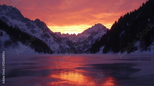 Winter Sunrise with Warm Hues