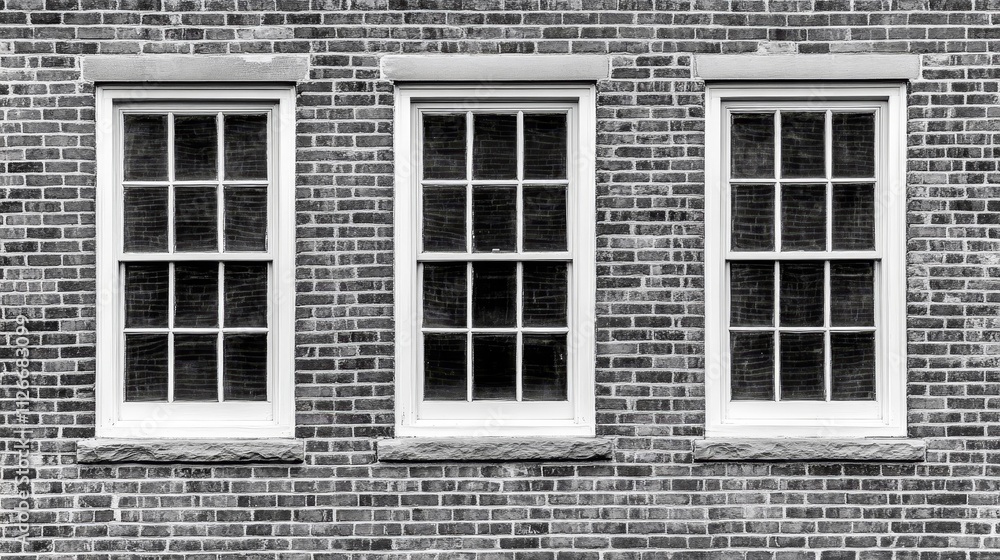 Windows of a modern business building in black and white, showcasing the sleek architectural design and urban environment. Abstract office space, corporate cityscape, professional structure concepts Windows of a modern business building in black and white, showcasing the sleek architectural design and urban environment. Abstract office space, corporate cityscape, professional structure concepts