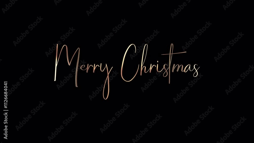 Loop animation of Merry Christmas gold text shine light motion cinematic title on black abstract background. promote advertising concept isolate using QuickTime Alpha Channel ProRes 4444. Loop animation of Merry Christmas gold text shine light motion cinematic title on black abstract background. promote advertising concept isolate using QuickTime Alpha Channel ProRes 4444.