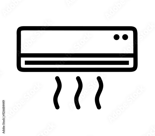 AC icon vector with simple design. air conditioner icon