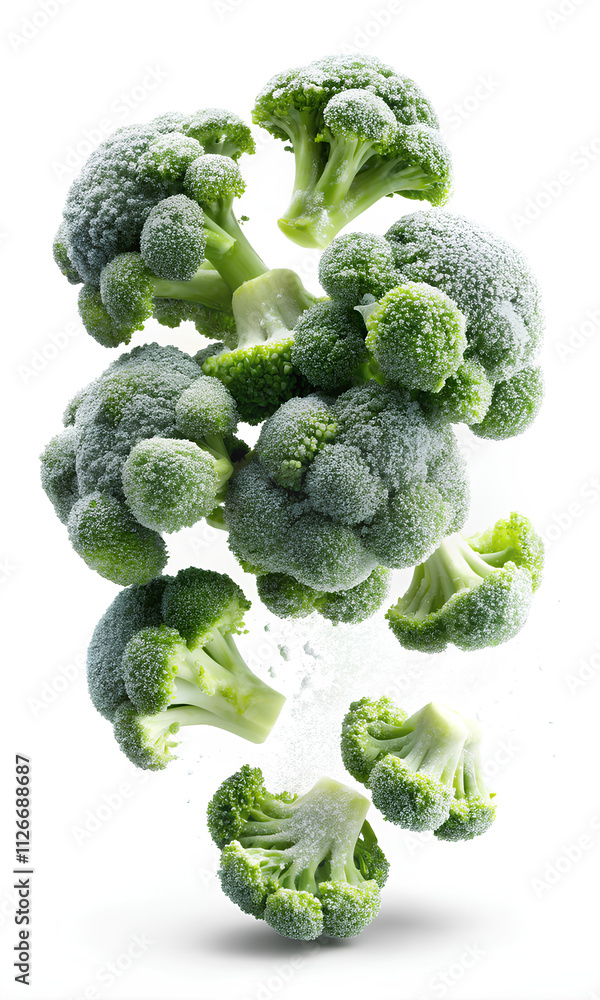 custom made wallpaper toronto digitalFrozen broccoli on isolated white background