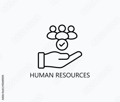 Human Resources Vector, Icon Or Logo Sign Symbol Illustration 