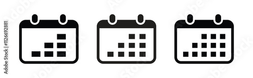 Calendar icons set. Calendar symbol. Calendar icon vector illustration. Deadline. Date. Time