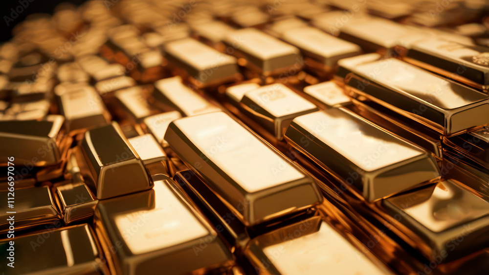 close up of gold bars close up of gold bars
