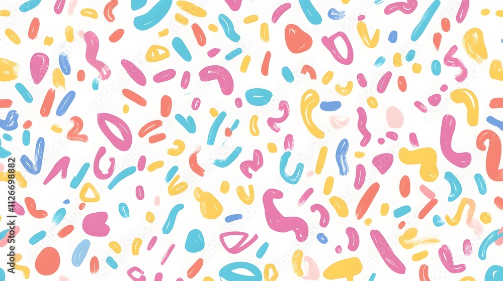 Abstract Colorful Paint Strokes Pattern Design Abstract Colorful Paint Strokes Pattern Design