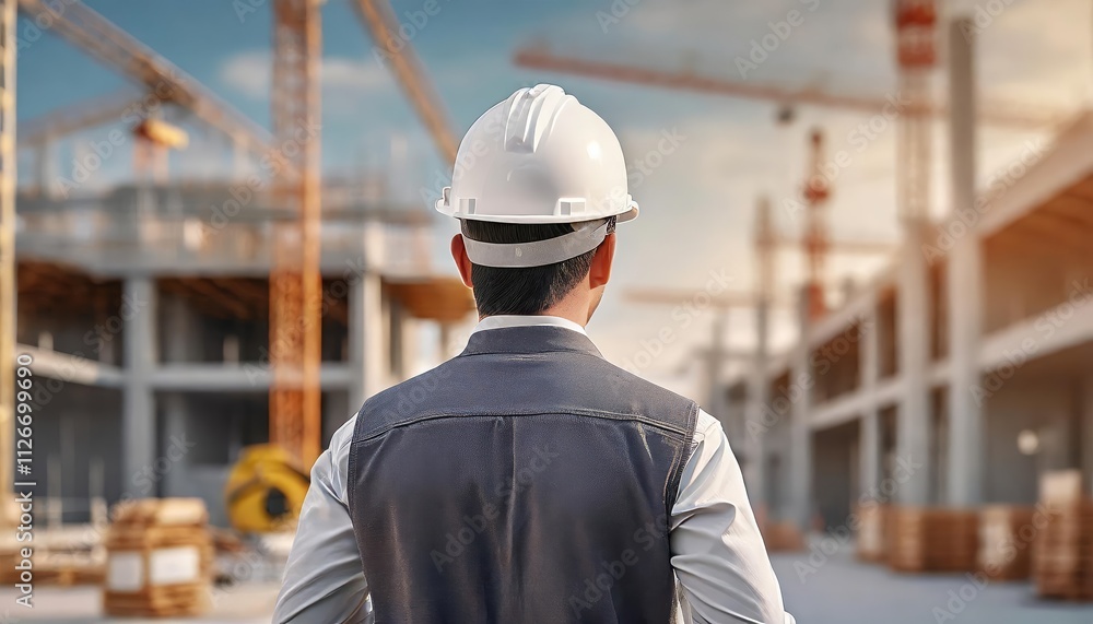 Dedicated Construction Worker in Safety Helmet Focused on Building Excellence A CloseUp Perspective of Hard Work and Safety in the Construction Industry Dedicated Construction Worker in Safety Helmet Focused on Building Excellence A CloseUp Perspective of Hard Work and Safety in the Construction Industry