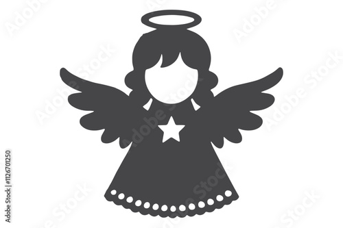 Christmas Angel Papercut SVG File – Elegant Holiday Decor Design
