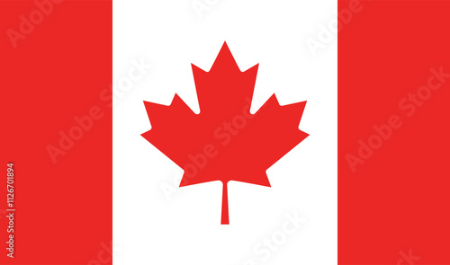 Vector Canada National Flag icon. Flag design of Canada.
