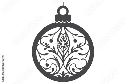Christmas Clipart, Elegant Christmas Elements for Cricut and Silhouette, Festive Christmas Elements SVG Cut File