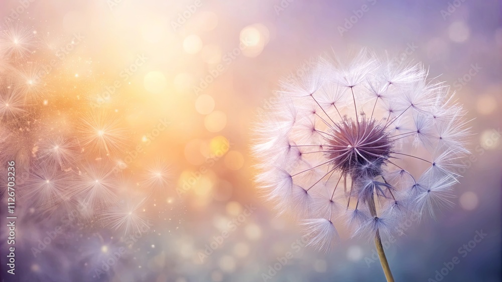 Serene Dandelion Seed Head with Soft Bokeh Background Serene Dandelion Seed Head with Soft Bokeh Background