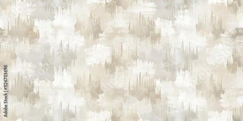 Abstract Neutral Ikat Brushstroke Pattern for Textile Design