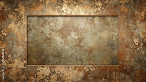 Rustic Brown Textured Background with a Subtle Rectangular Frame Ideal for Vintage Designs and Projects