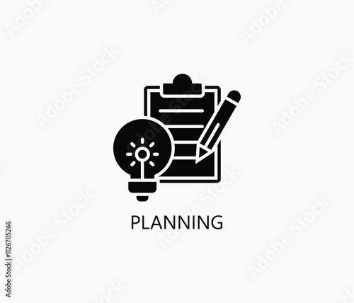 Planning Vector, Icon Or Logo Sign Symbol Illustration 
