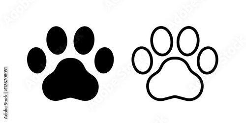 Pet paw icon. Paw icon