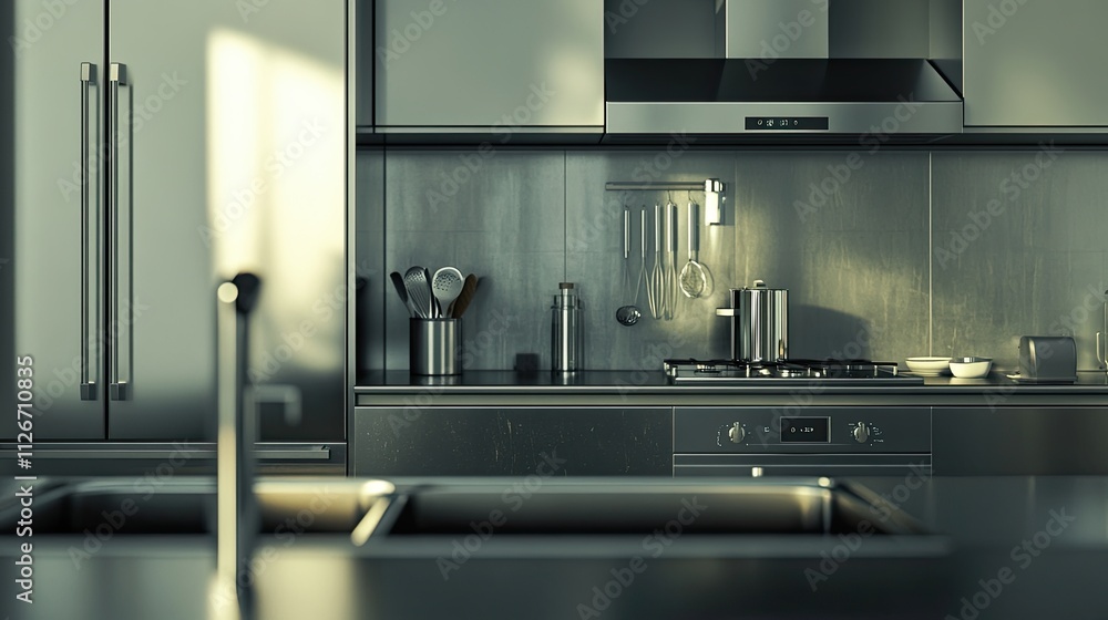 Modern Stainless Steel Kitchen Interior Design