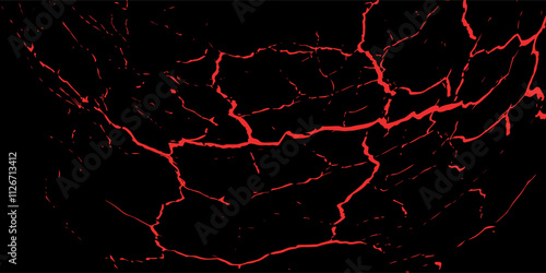 Ground cracks top view, earthquake cracking holes, ruined land surface crushed texture. Destruction, split, damage fissure effect after disaster isolated