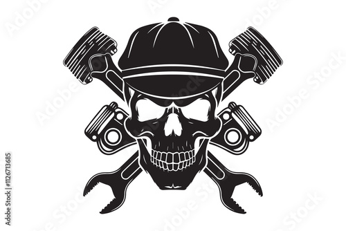 Skull of Steel The Art of Engineering vector