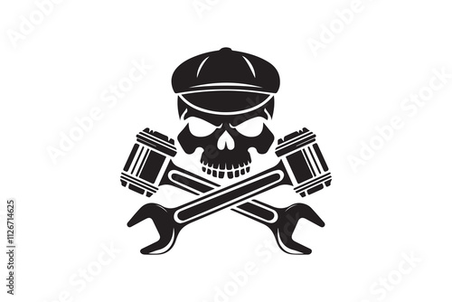 Skull of Steel The Art of Engineering vector