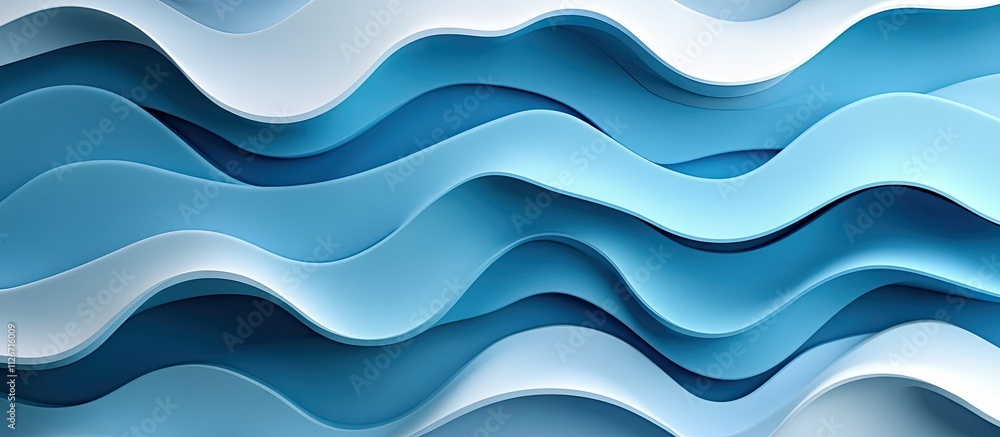 Abstract Blue Wave Pattern: Serene Digital Art Abstract Blue Wave Pattern: Serene Digital Art