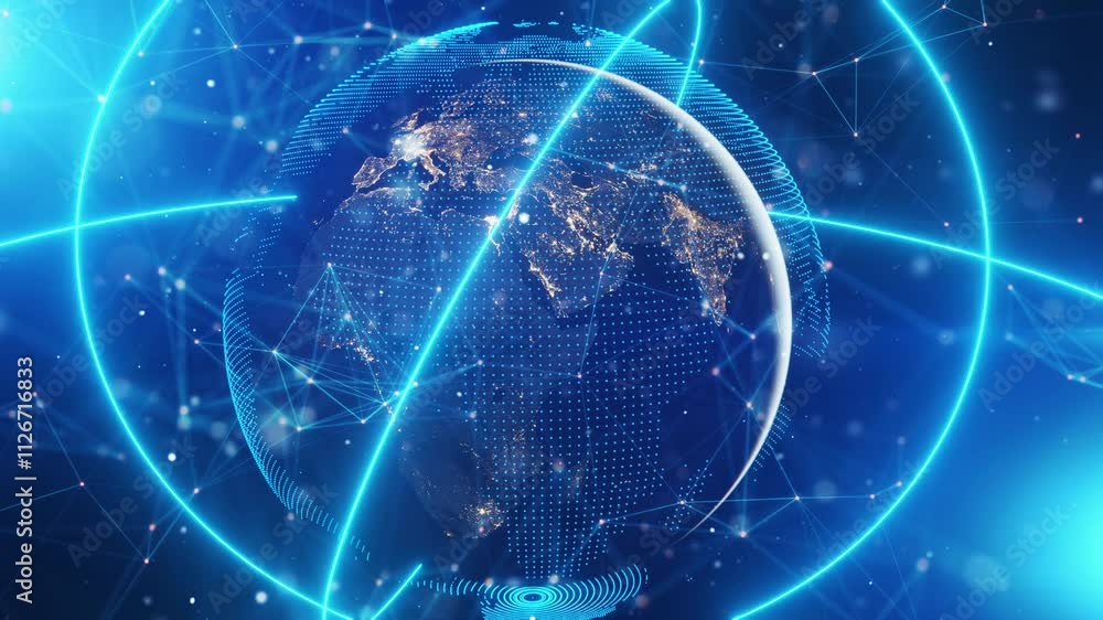 Globe and technology concept background Globe and technology concept background
