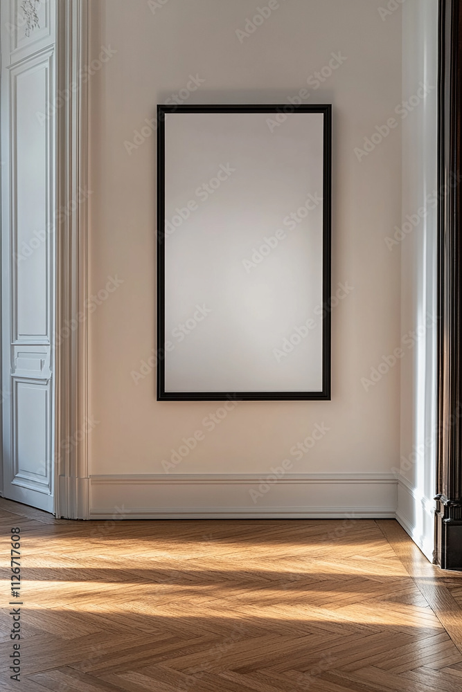 empty room with white ads space frames empty room with white ads space frames