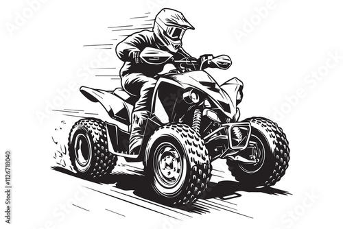 off-road  atv  isolated logo vector