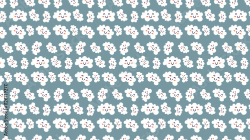 Background Cute Cloud Illustration with Abstract Aesthetic