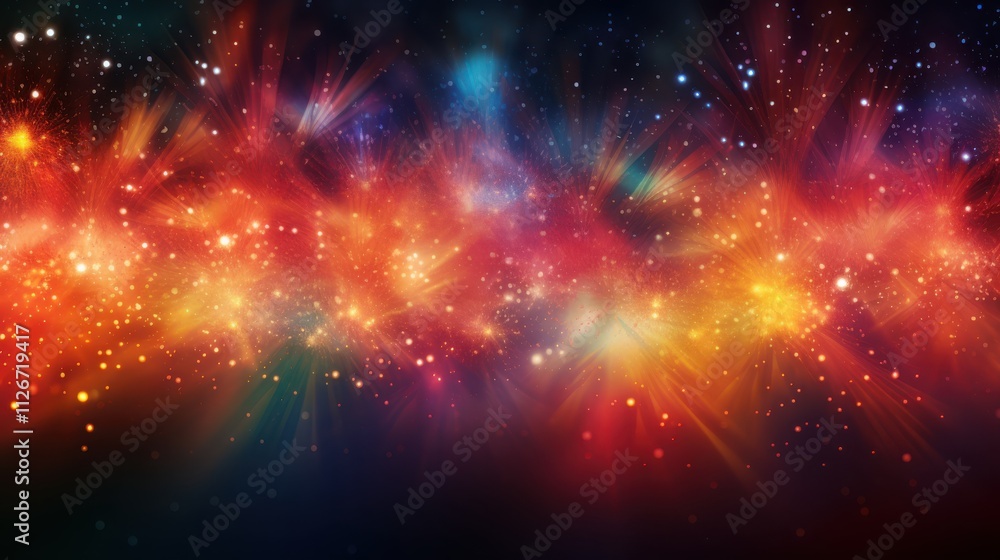 Festive Abstract Background With Sparkling Lights Festive Abstract Background With Sparkling Lights