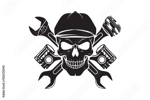 Skull of Steel The Art of Engineering vector