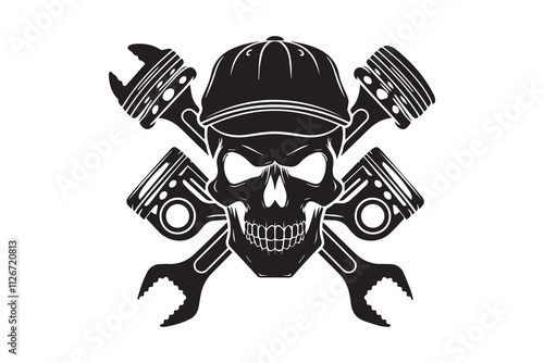 Skull of Steel The Art of Engineering vector