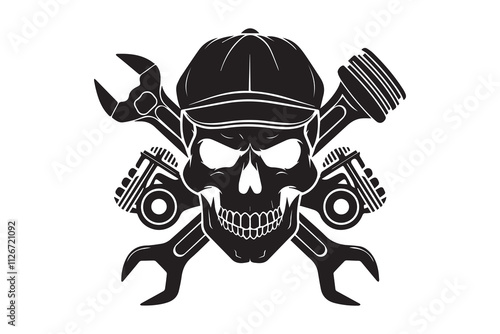 Skull of Steel The Art of Engineering vector