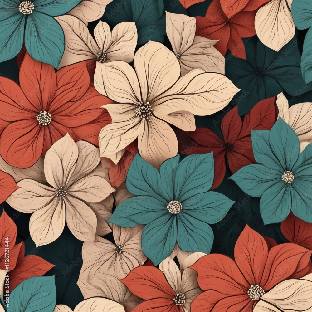 seamless pattern with flowers seamless pattern with flowers