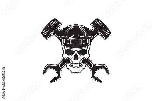 Skull of Steel The Art of Engineering vector