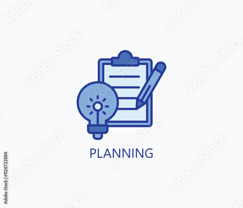 Planning vector, icon or logo sign symbol illustration 