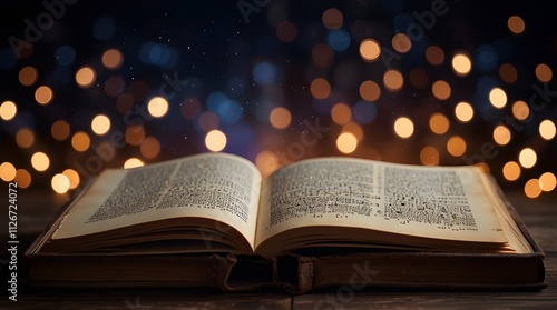 Magic Book With Open Antique Pages.generative.ai 