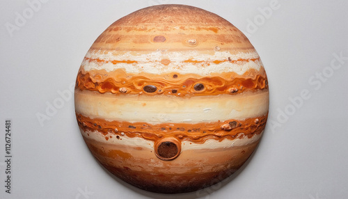 Jupiter planet illustration against white background photo