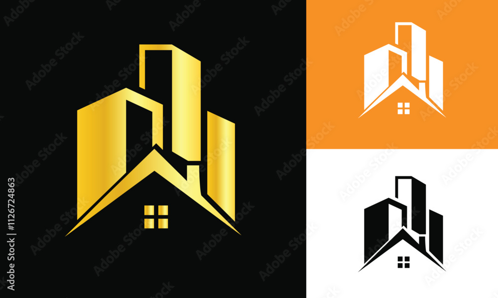 Obraz premium Real estate logo template