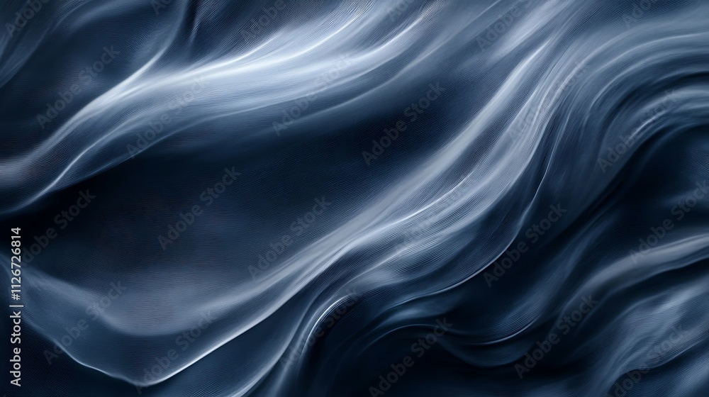 Fototapeta premium Abstract Fluid Art: Swirling Blue and Gray Hues. AI Generated